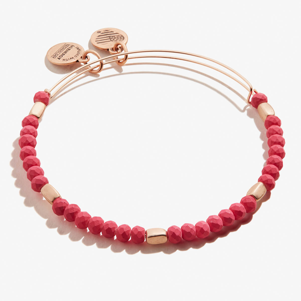 Fuchsia Balance Beaded Bangle