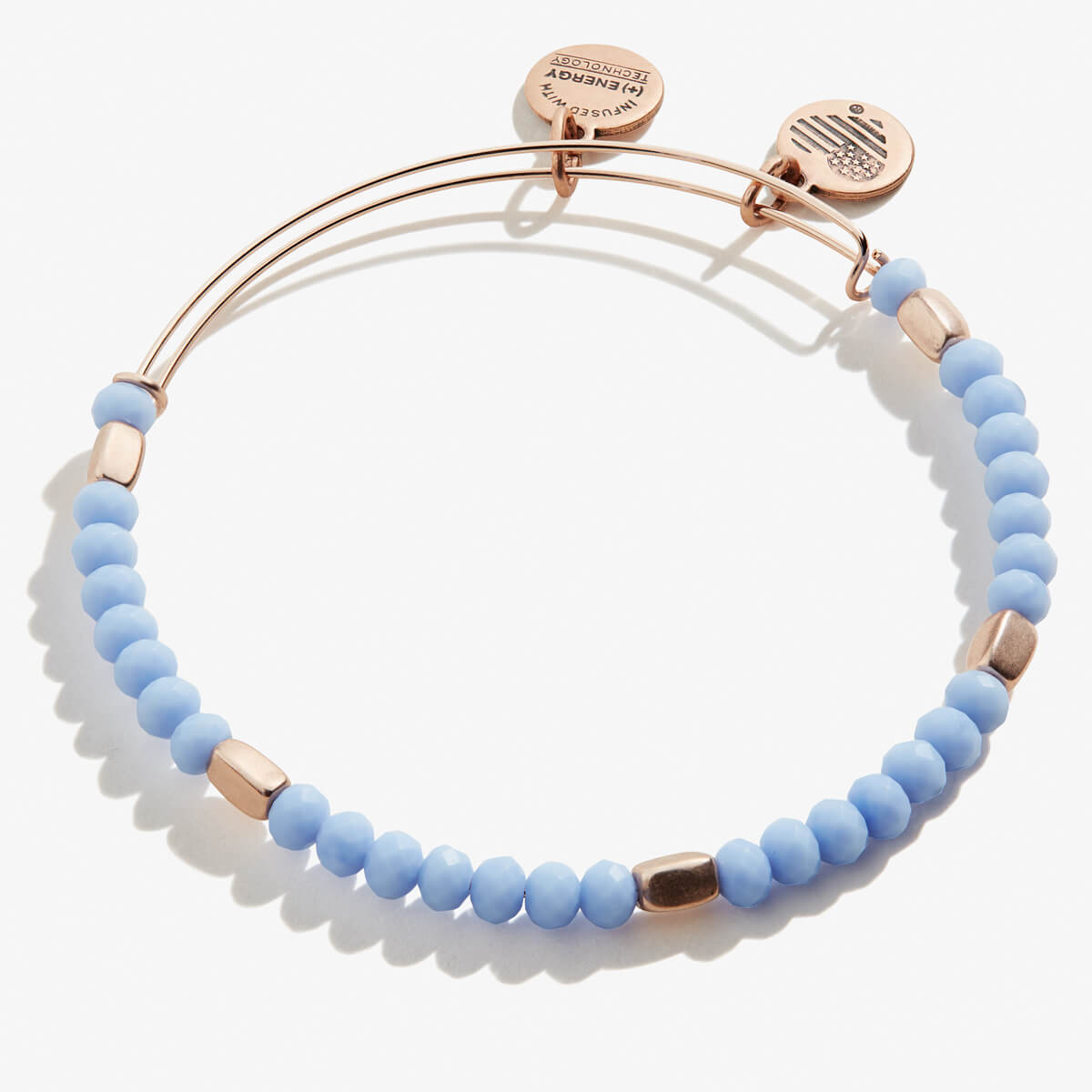 Periwinkle Blue Beaded Bangle