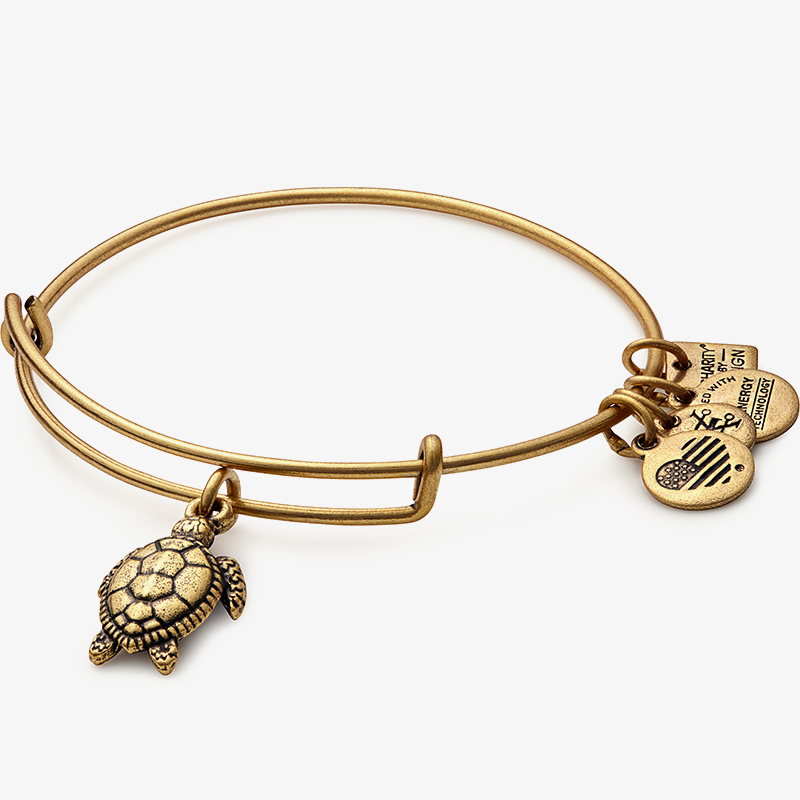 Sea Turtle Charm Bangle