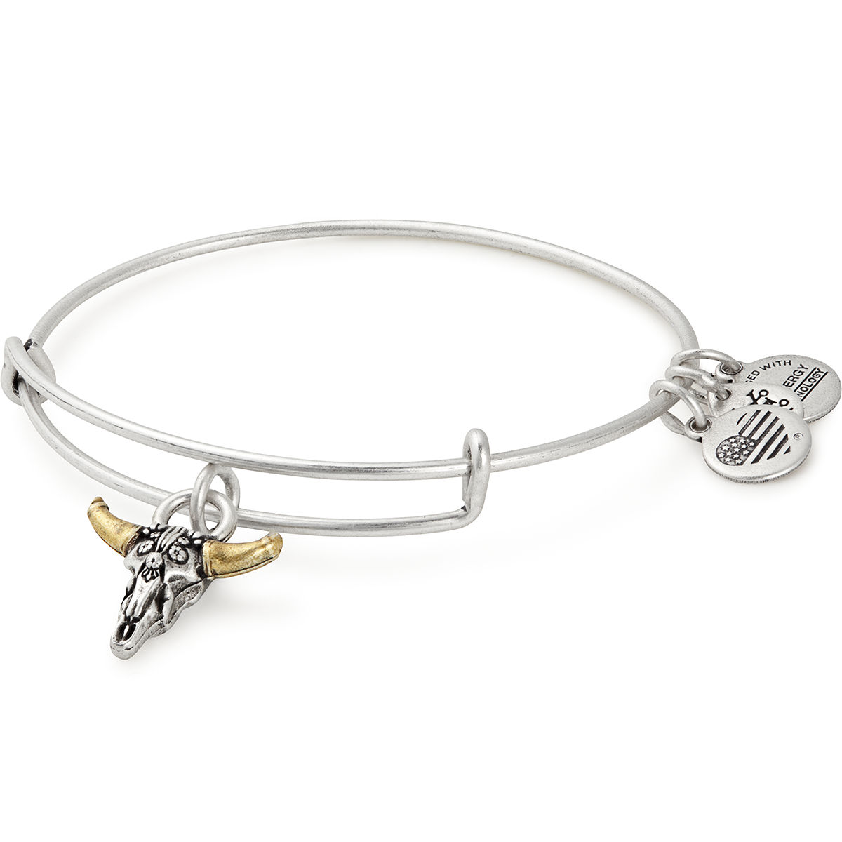 Spirited Skull Charm Bangle