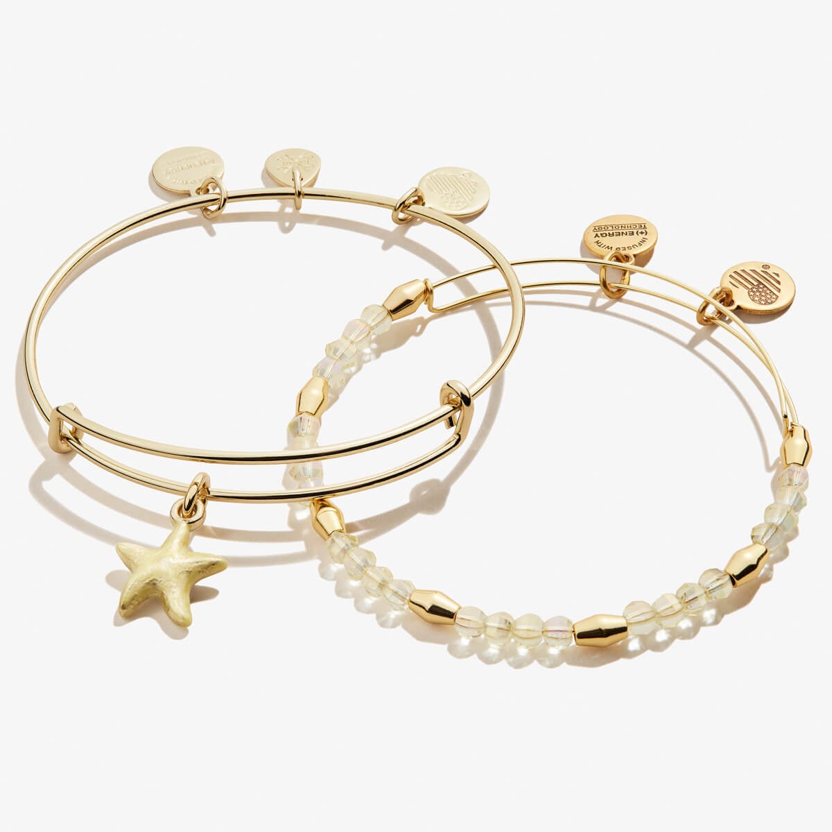 Starfish Charm Bangles, Set of 2